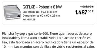 Plancha industrial a gas BRETO s