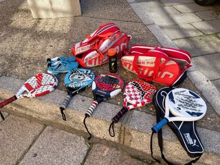 Palas de padel y macutos