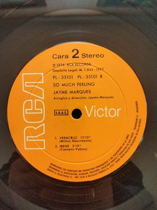 Vinilo LP Jayme Marques - So Much Feeling (1977)