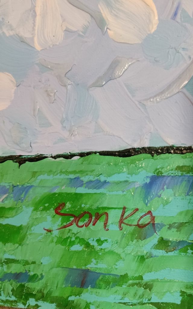 Cuadro al oleo jarrón lirios Van Gogh