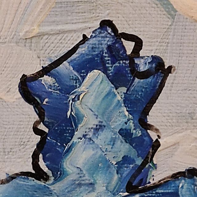 Cuadro al oleo jarrón lirios Van Gogh