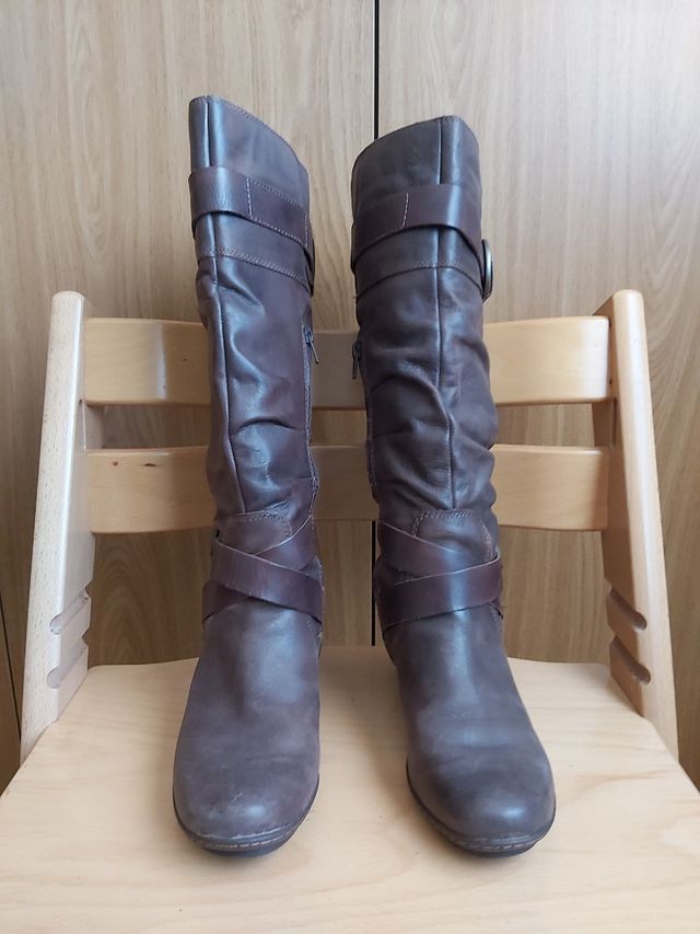 Bota pikolinos piel marrón 37