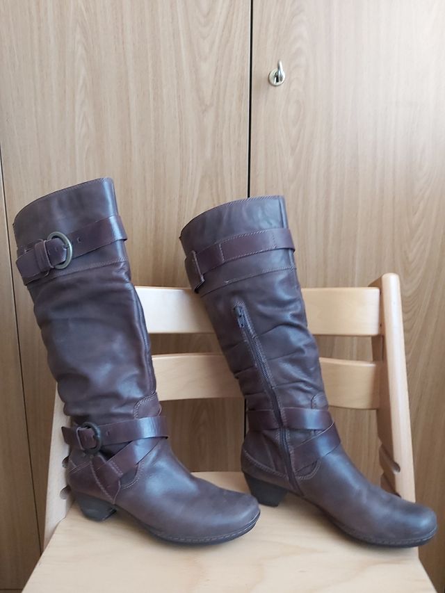 Bota pikolinos piel marrón 37