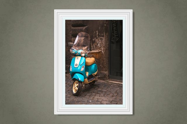 Poster fotografico con Vespa stile vintage