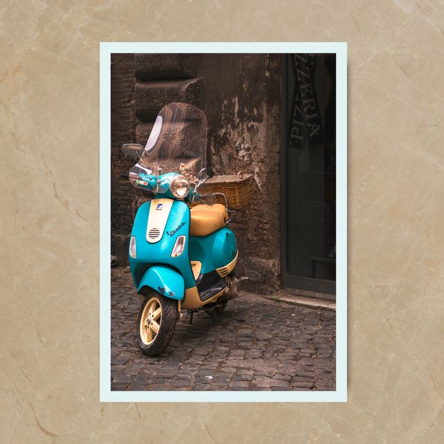 Poster fotografico con Vespa stile vintage