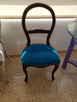 6 sillas estilo Isabelino antiguas