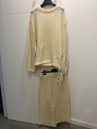 Falda jersey zara