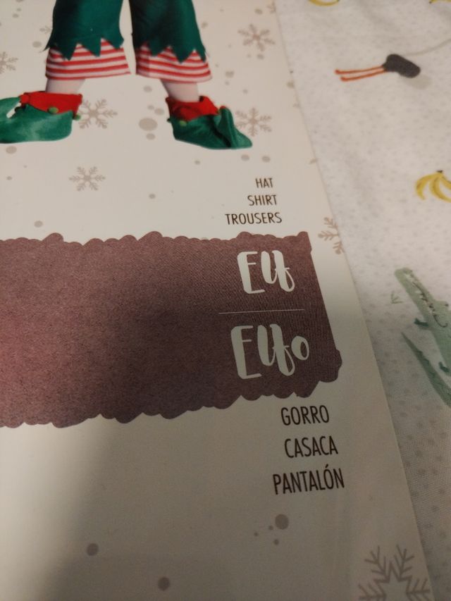 Disfraz elfo travieso navidad 5,6 años