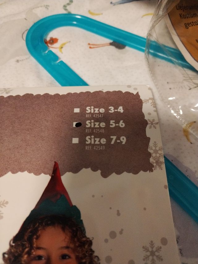 Disfraz elfo travieso navidad 5,6 años