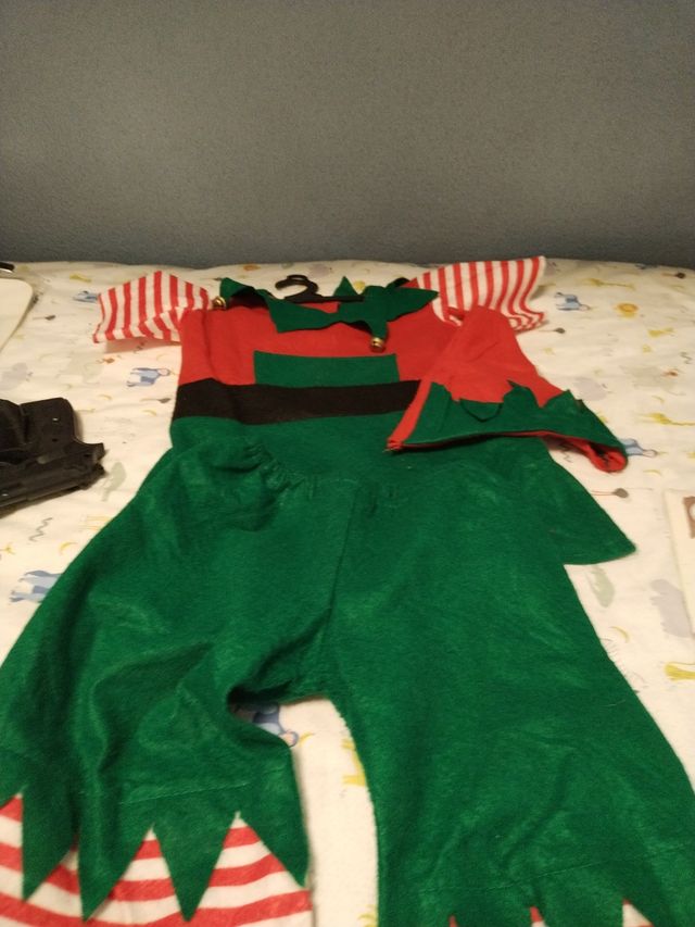 Disfraz elfo travieso navidad 5,6 años