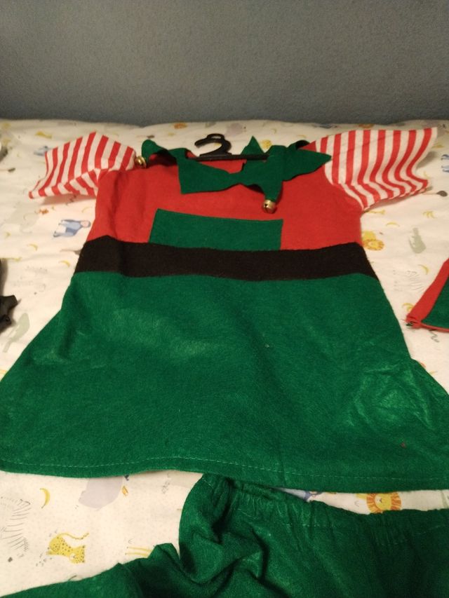 Disfraz elfo travieso navidad 5,6 años