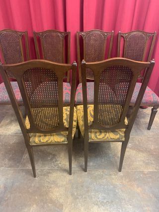 SILLAS; CONJUNTO DE 6 SILLAS AÑOS 50