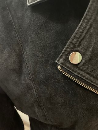 Chaqueta piel negra