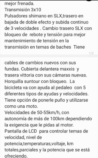 Bicicleta con motor electrico