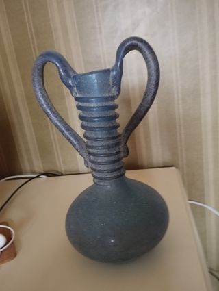 Jarrones cristal azul