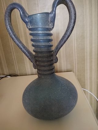 Jarrones cristal azul