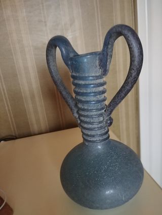 Jarrones cristal azul