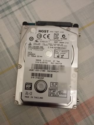 Disco duro MacBook pro 2012.