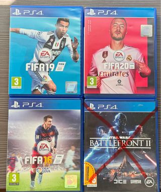 Juegos FIFA PS4 a 5€ cada uno, los 3 por 10€