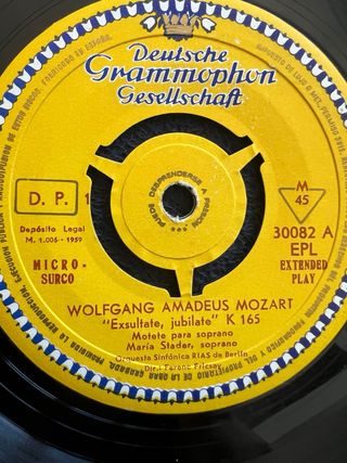 Single Vinilo Mozart / Año 1959