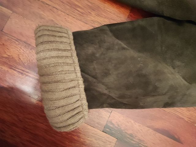 Giaccone in pelle scamosciata