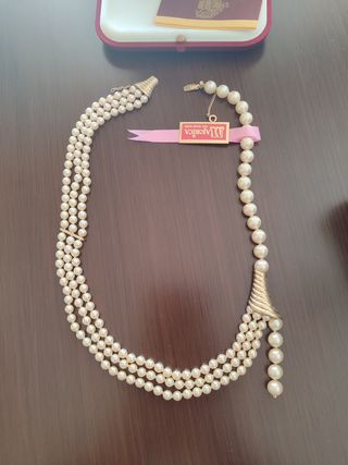 Collar de perlas 3 filas