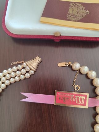 Collar de perlas 3 filas