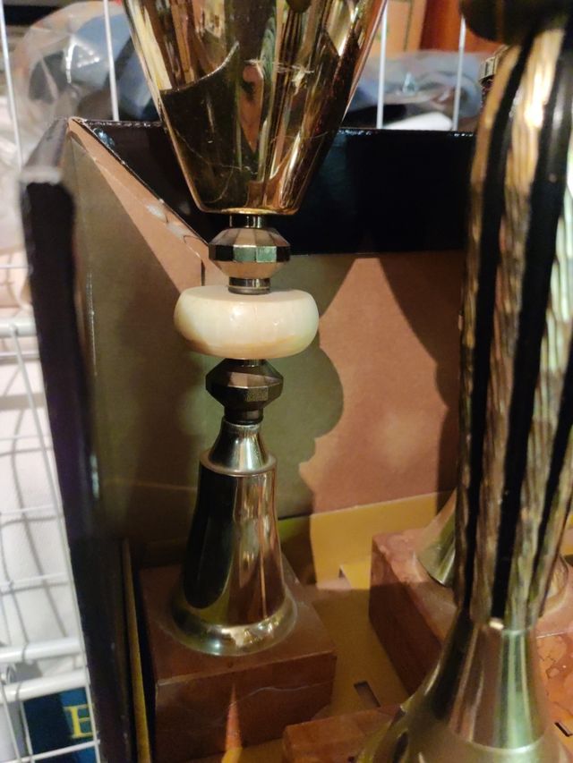 N. 4 coppe trofei con base in marmo