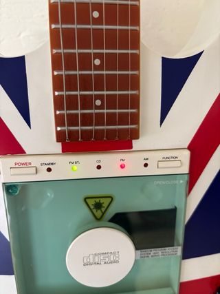 Lettore CD radio chitarra inglese modernariato