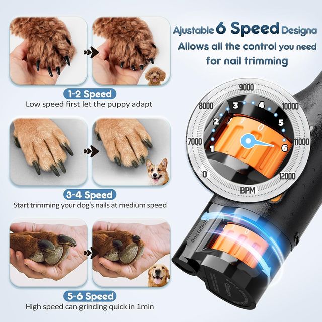 NUEVO - Lima de uñas eléctrica para animales