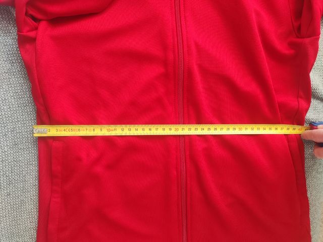 Chaqueta adidas de deporte roja rayas