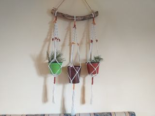 Arazzo Macrame Boho Woman silhouette  fatto a mano