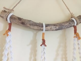 Arazzo Macrame Boho Woman silhouette  fatto a mano