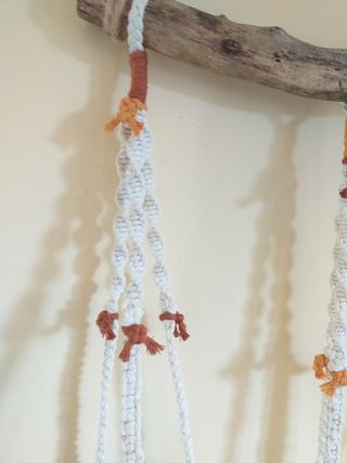 Arazzo Macrame Boho Woman silhouette  fatto a mano