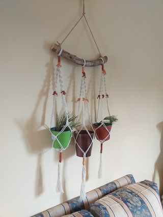 Arazzo Macrame Boho Woman silhouette  fatto a mano