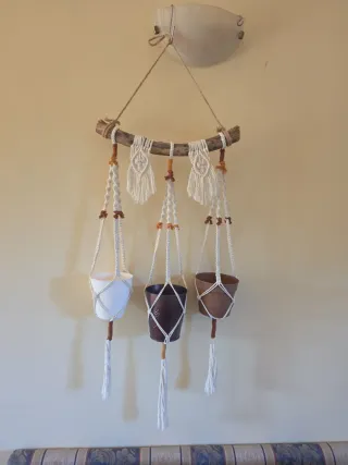 Maceteros de pared macramé tapiz Rústico Bohémian