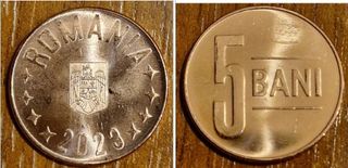 Moneta 5 bani Romania 2023