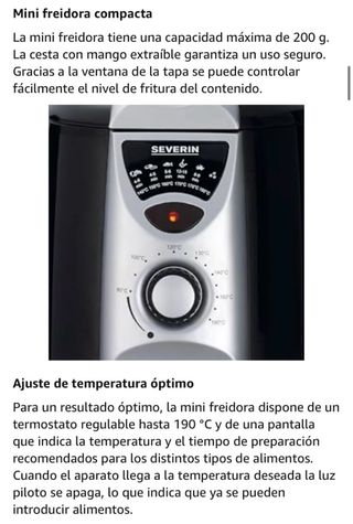 Mini freidora con fondue