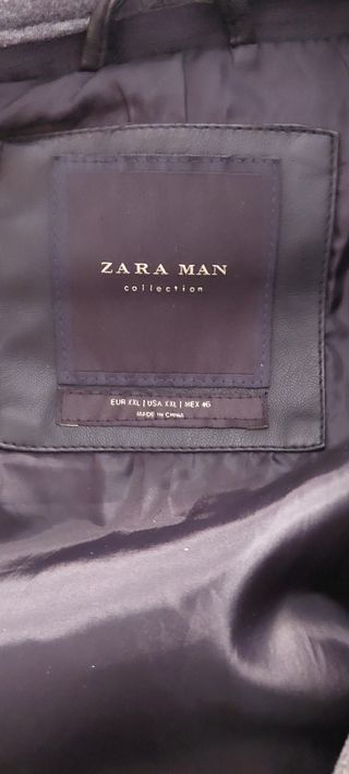 Chaqueta de Cuero con Capucha de Zara 