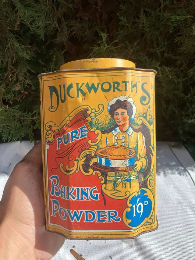 Lata metalica antigua baking soda bicarbonato