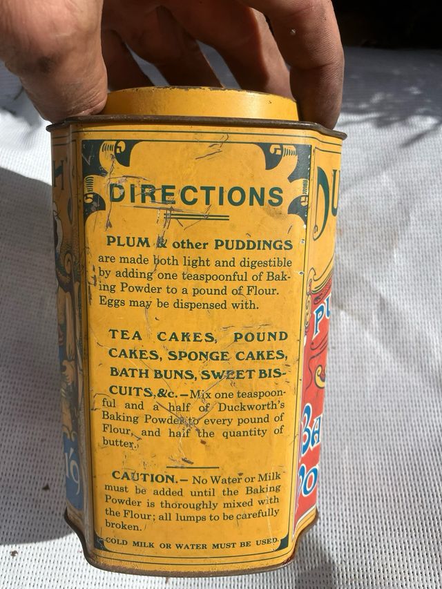 Lata metalica antigua baking soda bicarbonato