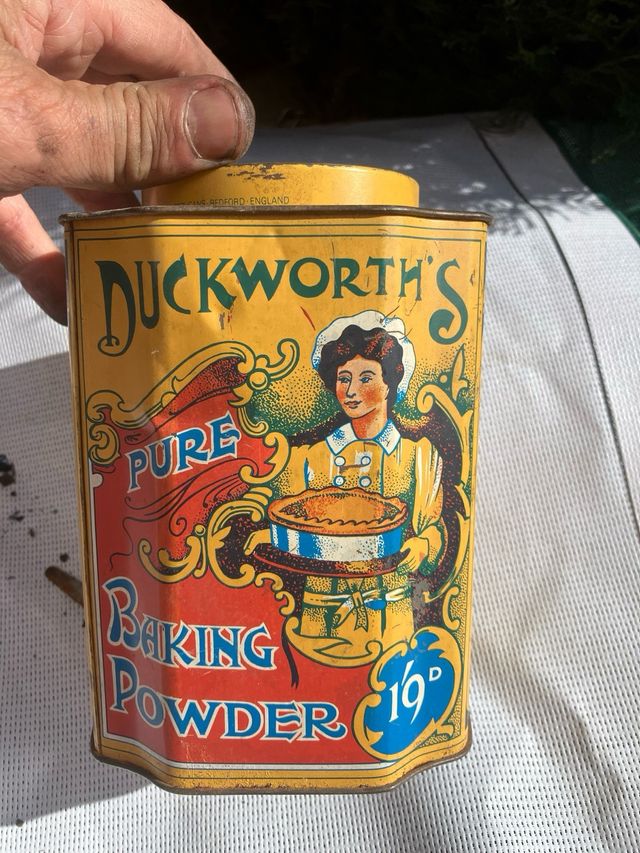 Lata metalica antigua baking soda bicarbonato