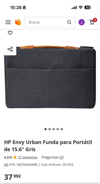 Custodia per laptop HP Envy Urban da 15,6" grigia