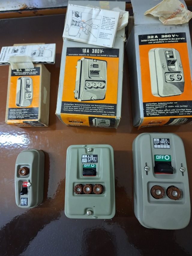 Interruttori bipolari anni 60