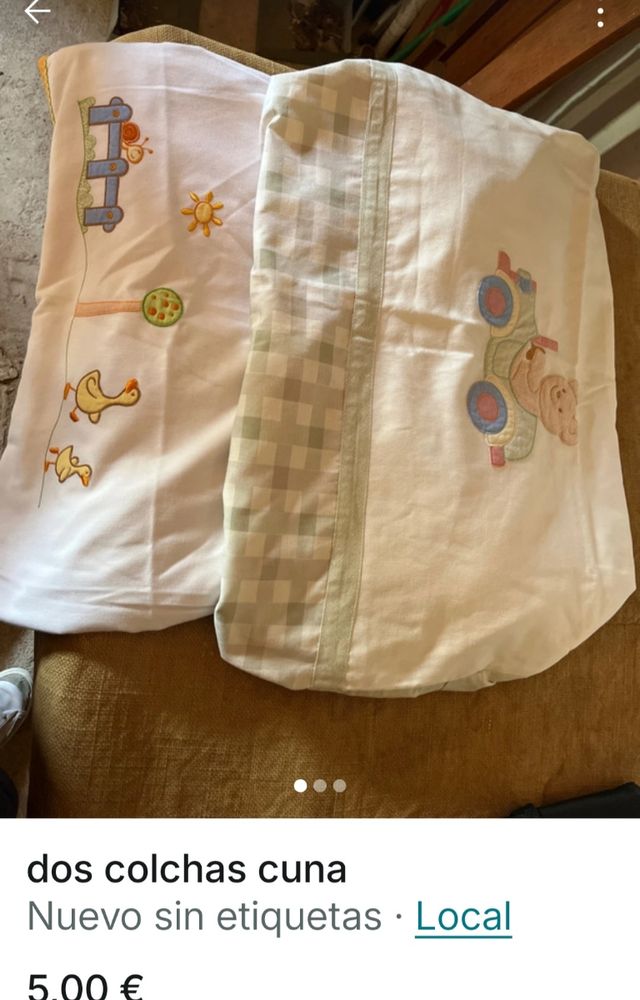 Lote 2 colchas de cuna
