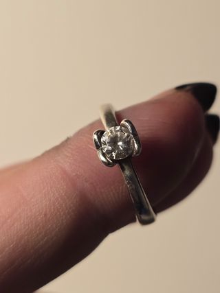 Anillo compromiso en plata 925