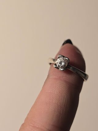 Anillo compromiso en plata 925