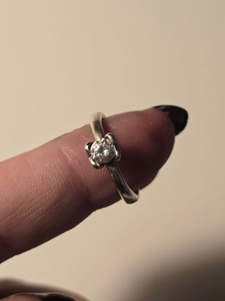Anillo compromiso en plata 925