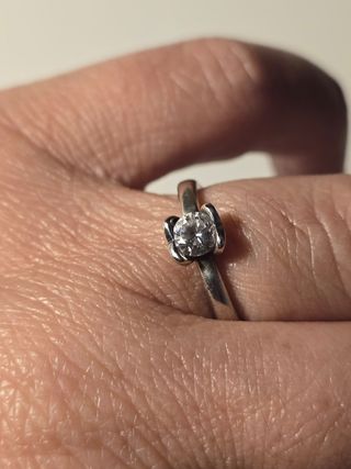 Anillo compromiso en plata 925