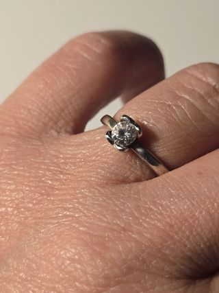 Anillo compromiso en plata 925